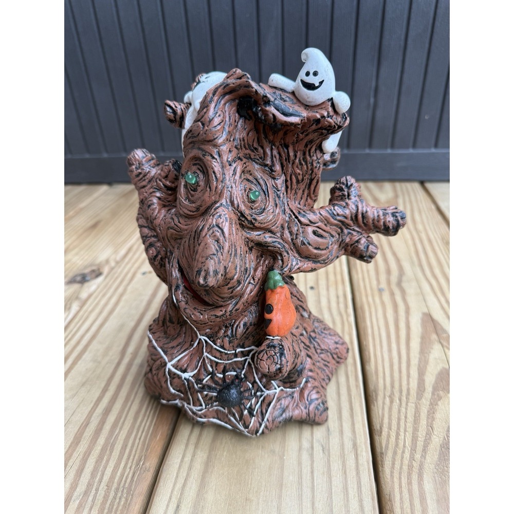 Vintage Gemmy Halloween Cackling Tree Shaking Ghosts Works